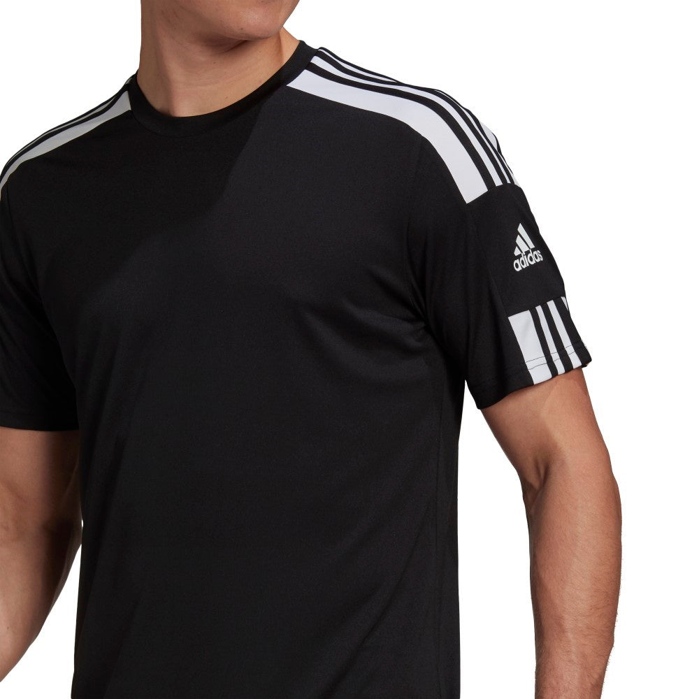 Adidas Adult Squadra 21 Soccer Jersey - Black & White - Breathable Performance Shirt for Men - Perfect for Training, Matches & Fan Wear