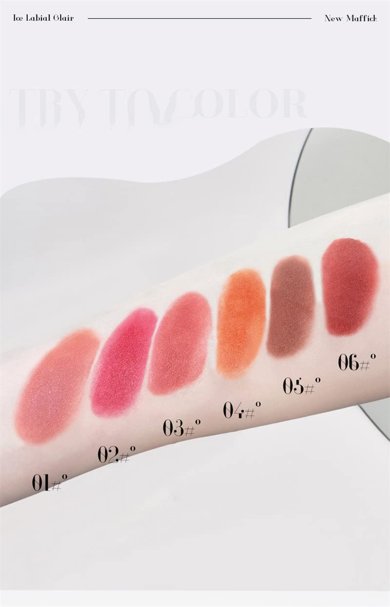 Waterproof Velvet Lip Glaze - Ice Cube Lip Gloss in 05# Cocoa Bean Coffee (Long-Lasting, Non-Sticky) | Perfect for Date Night, Parties & Everyday Wear