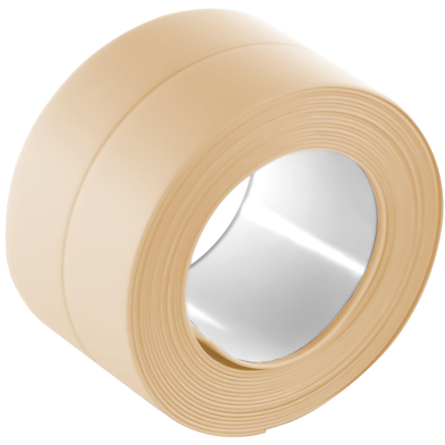 3 Rolls Waterproof Self-Adhesive Caulk Tape - 10.5 Feet Beige Caulking Sealant Strip for Bathroom, Toilet, Kitchen Countertop - Perfect for Sealing Gaps, Cracks & Preventing Water Leaks