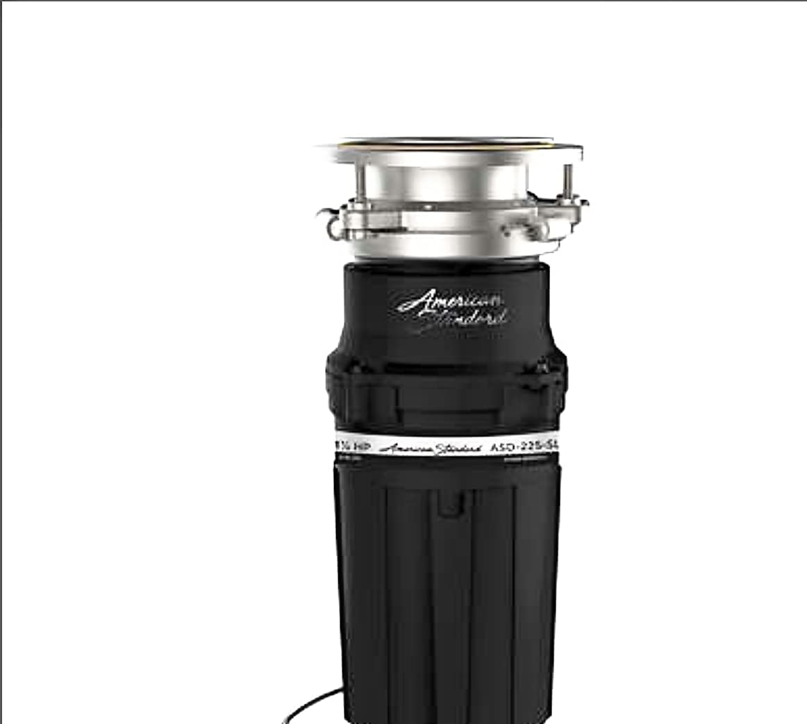 American Standard 1-1/4 HP Premium Garbage Disposal - Slim Line Compact Design - Powerful Food Waste Disposer for Kitchen Sink - Perfect for Small Households & Apartments