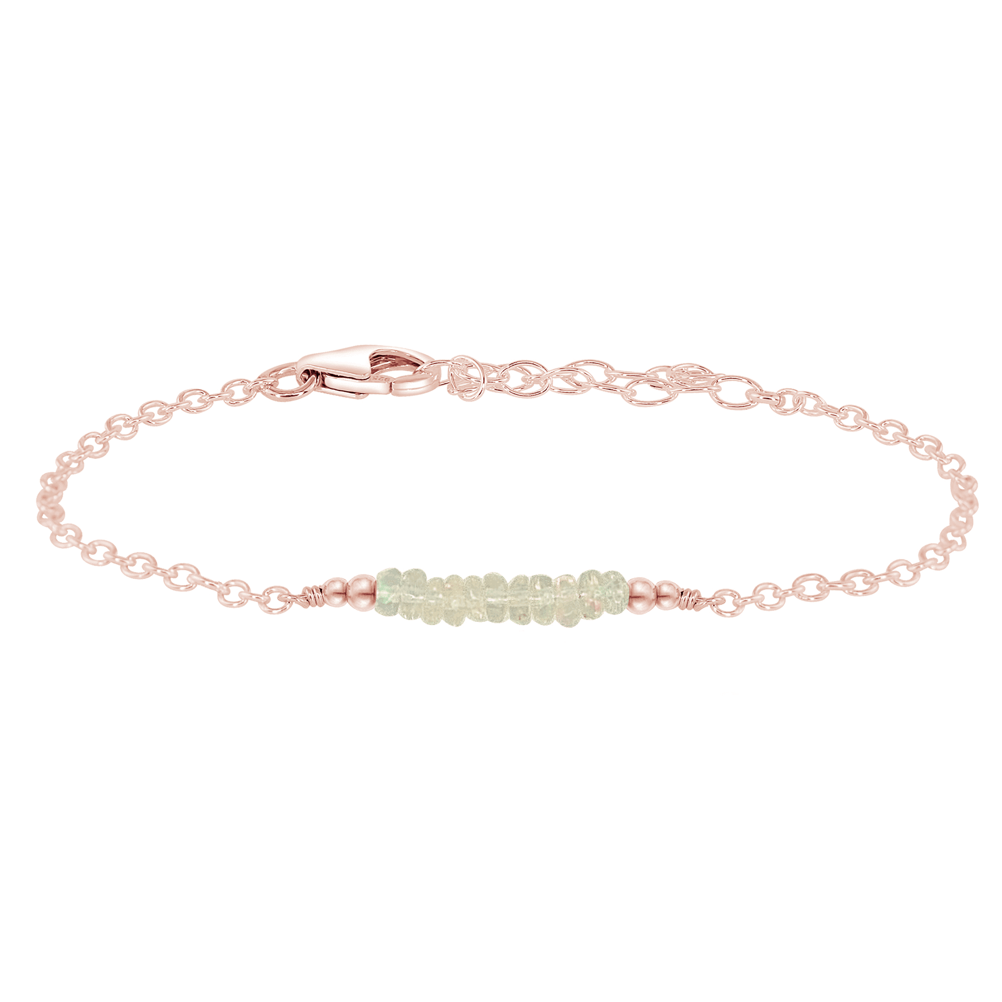 Sparkling Ethiopian Opal Gemstone Faceted Bead Bar Bracelet for Women - Handmade Adjustable Wrap Bracelet for Boho Chic, Yoga & Meditation Jewelry
