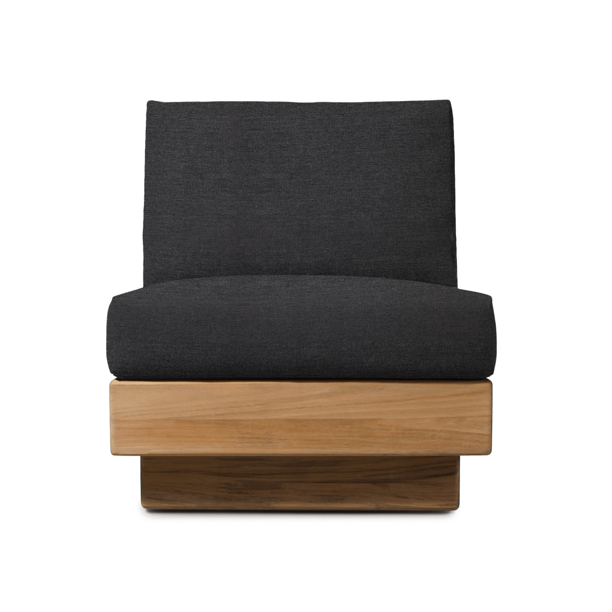 Tulum Armless Lounge Chair - Modern Boho Indoor/Outdoor Accent Chair for Living Room, Patio, or Bedroom - Lightweight & Comfortable