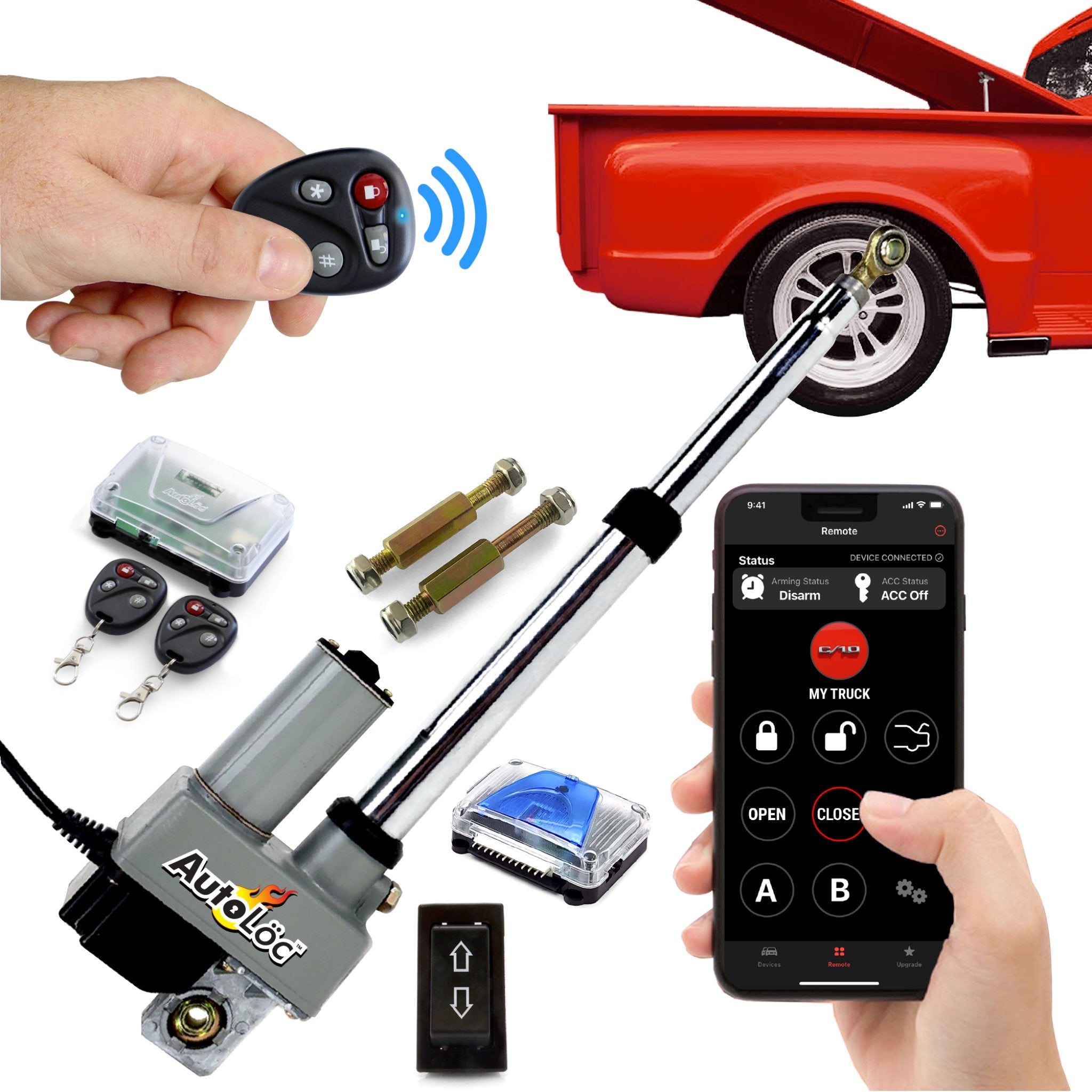 12V Remote Control Power Tonneau Cover Kit with Programmable Motor Control Module - Perfect for Pickup Trucks & Easy Bed Access