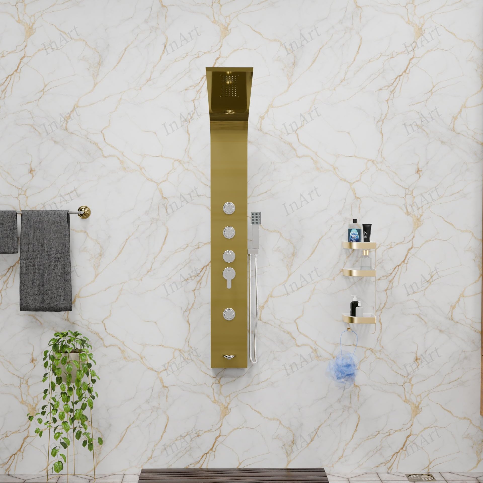 Premium InArt Stainless Steel Shower Panel System - 12