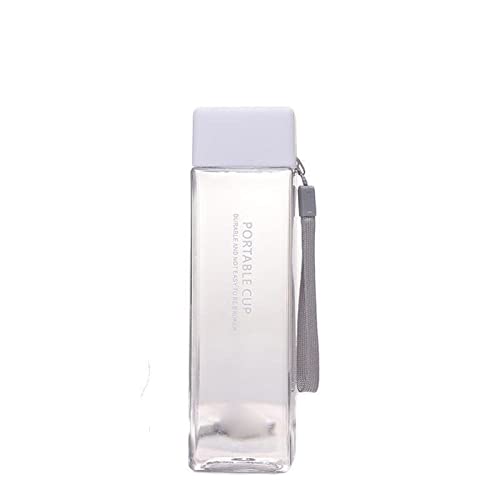 Square Frosted Water Bottle - Portable Leakproof Sports Cup with Carrying Rope - BPA Free Reusable Drinkware for Gym, Hiking, Office & Outdoor Activities (Color: A)