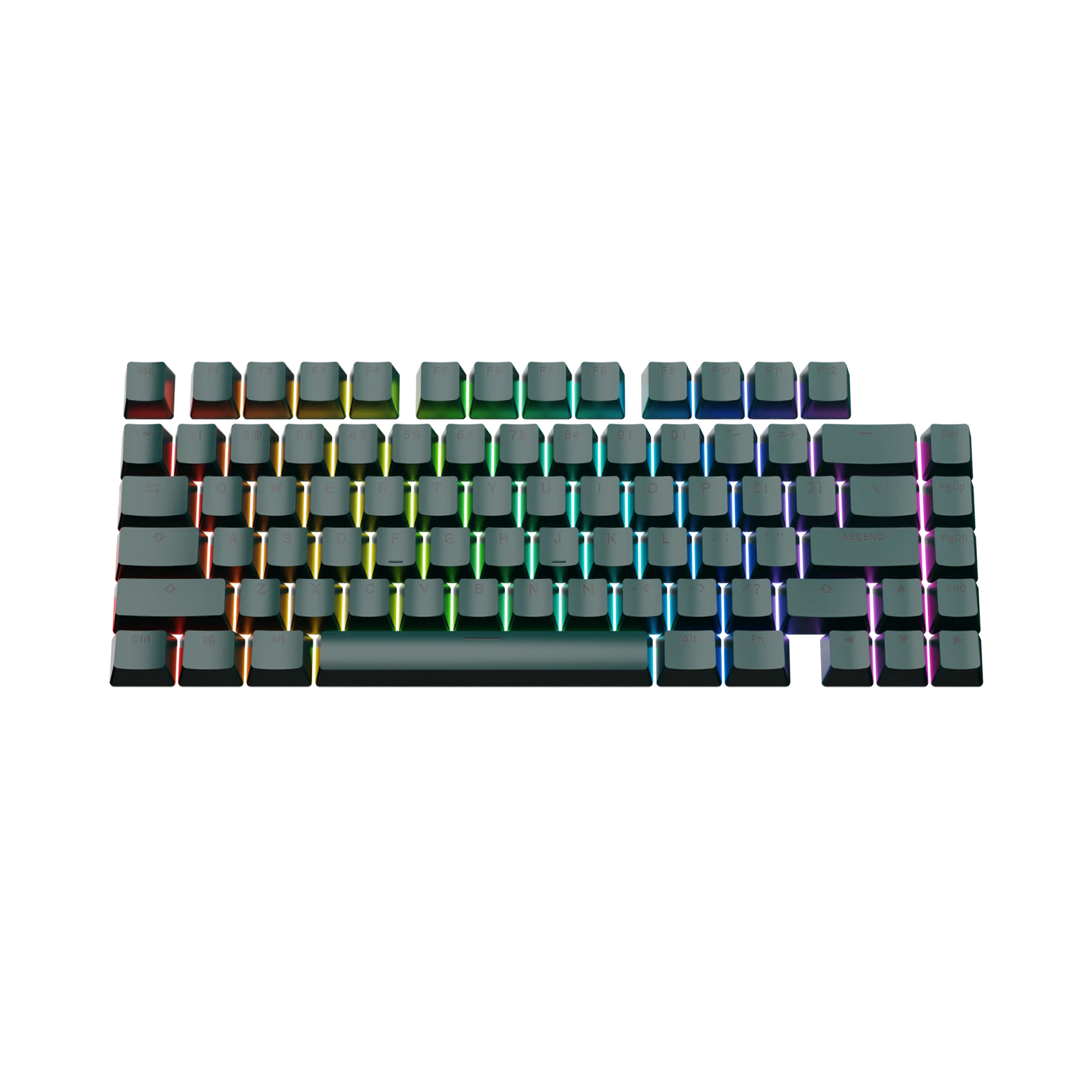 Custom Keycaps for Mechanical Keyboards - Totem Green Design - Durable PBT Material - Perfect for Gaming, Typing & Office Use