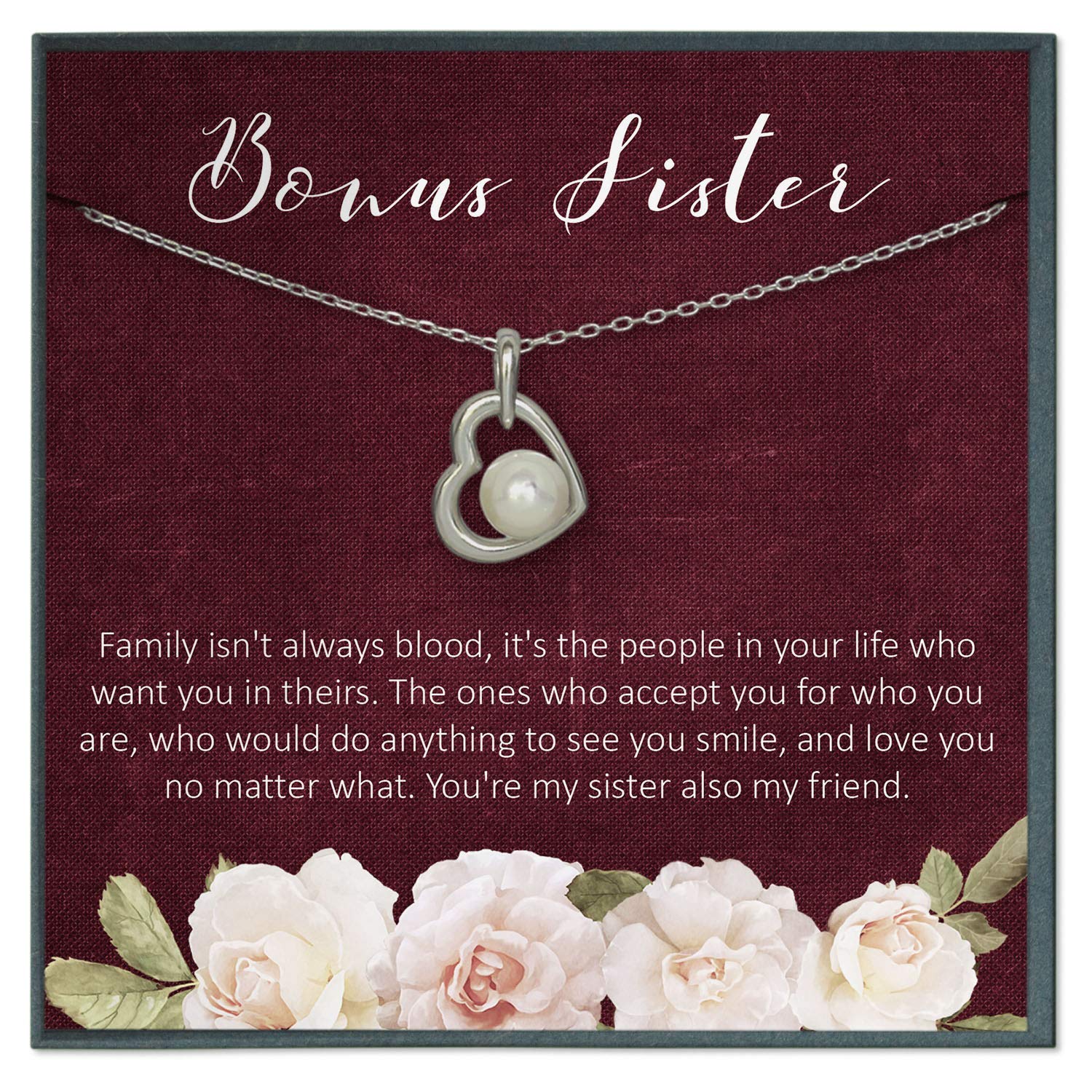 Grace of Pearl Necklace - Elegant Sister-in-Law Gift, Step Sister Jewelry, Thoughtful Stepsister Present - Perfect for Birthdays, Anniversaries & Special Occasions