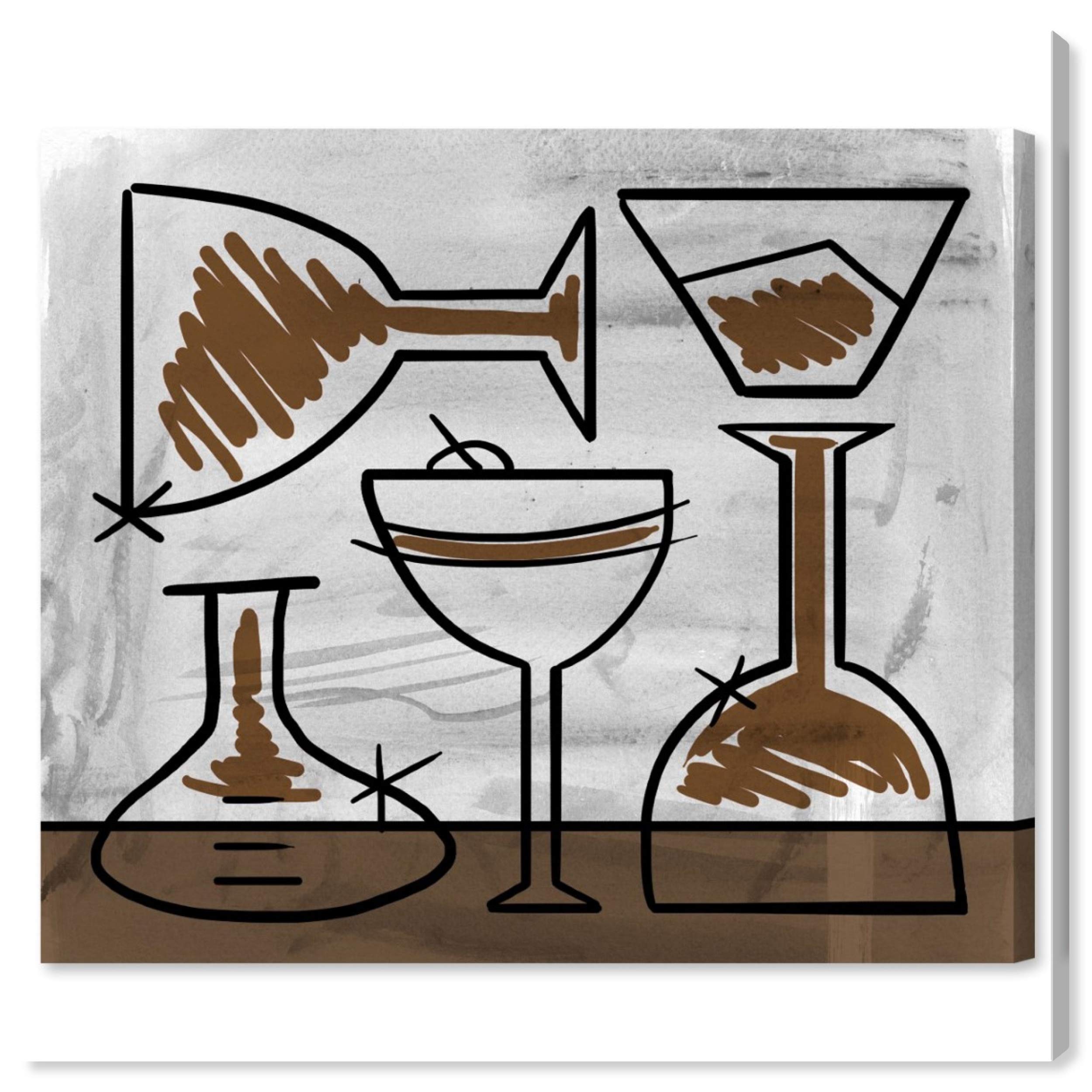 Oliver Gal Artist Co. Kitchen Wall Art - 30x36 Inch Brown & Gray Canvas Print for Modern Home Décor | Perfect for Dining Room, Kitchen Decor & Gift Ideas