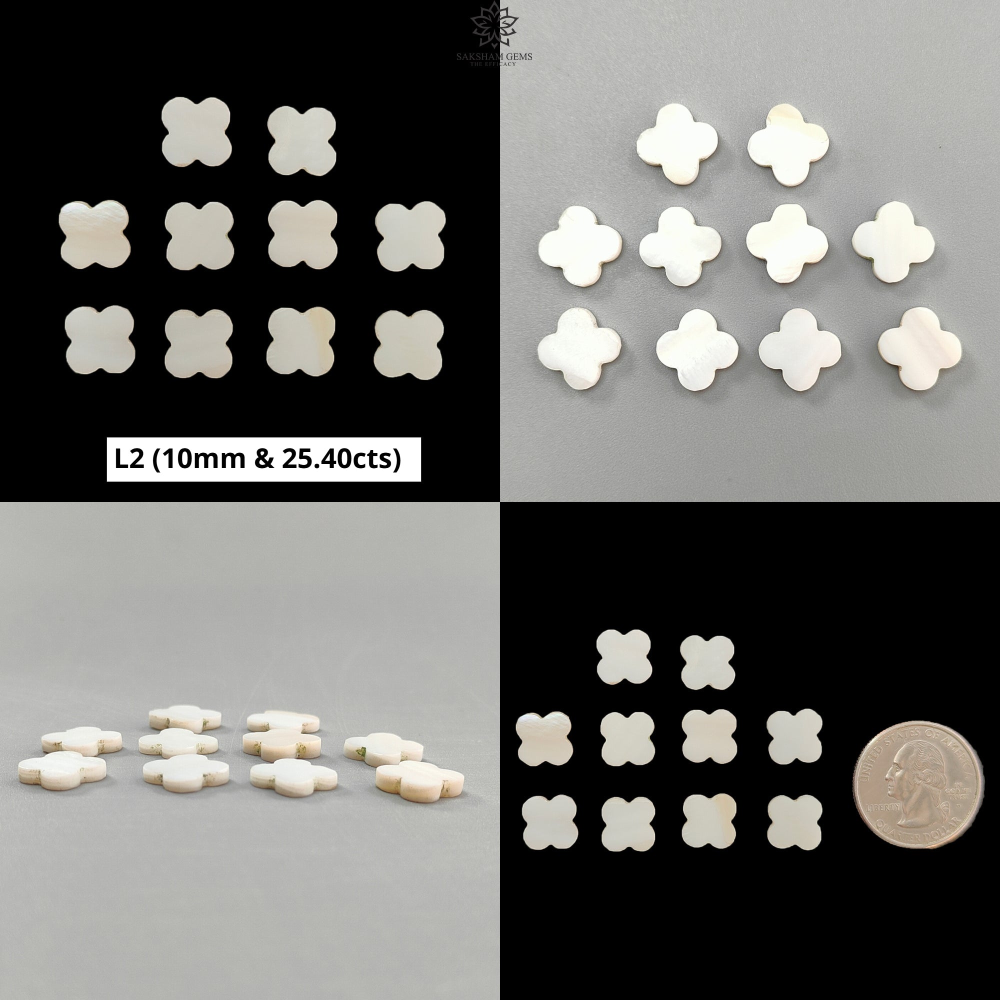 Natural White Mother of Pearl Gemstone Carving - Untreated Hand-Carved Fancy Shapes for Jewelry Making (Necklace Pendants, Earrings & DIY Craft Projects)