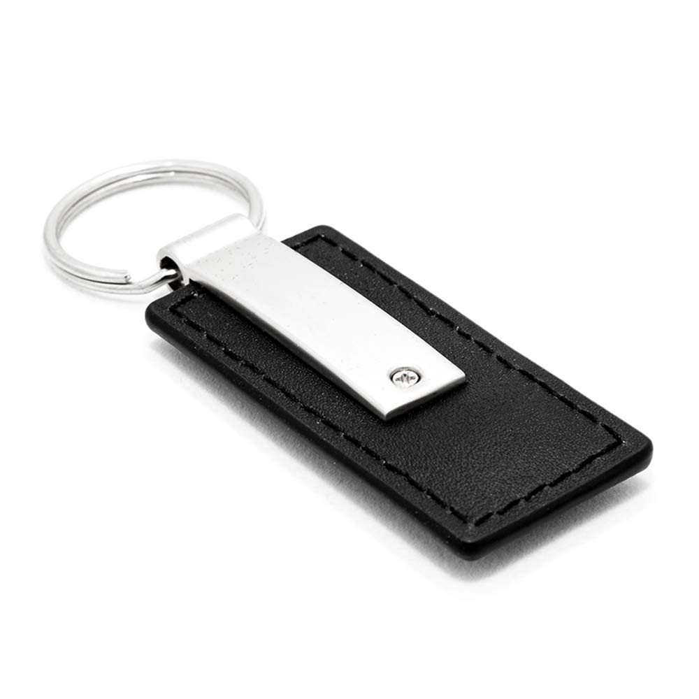 Authentic Dodge Charger Black Leather Key Fob with Logo - Premium Keychain, Key Ring & Lanyard Set for Car Enthusiasts - Perfect for Key Organization and Vehicle Brand Pride