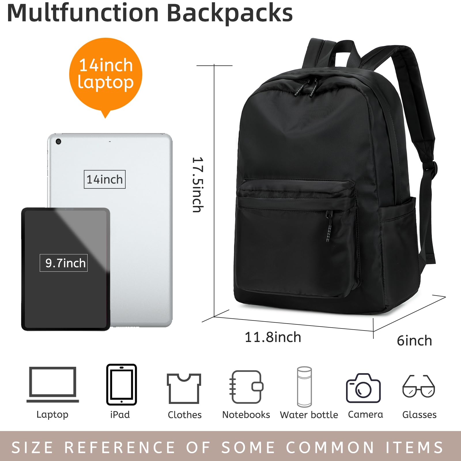 Bluboon Durable School Backpack for Kids & Teens - Lightweight Laptop Bookbag for Girls, Women - Perfect for School, College, Travel & Work Commute