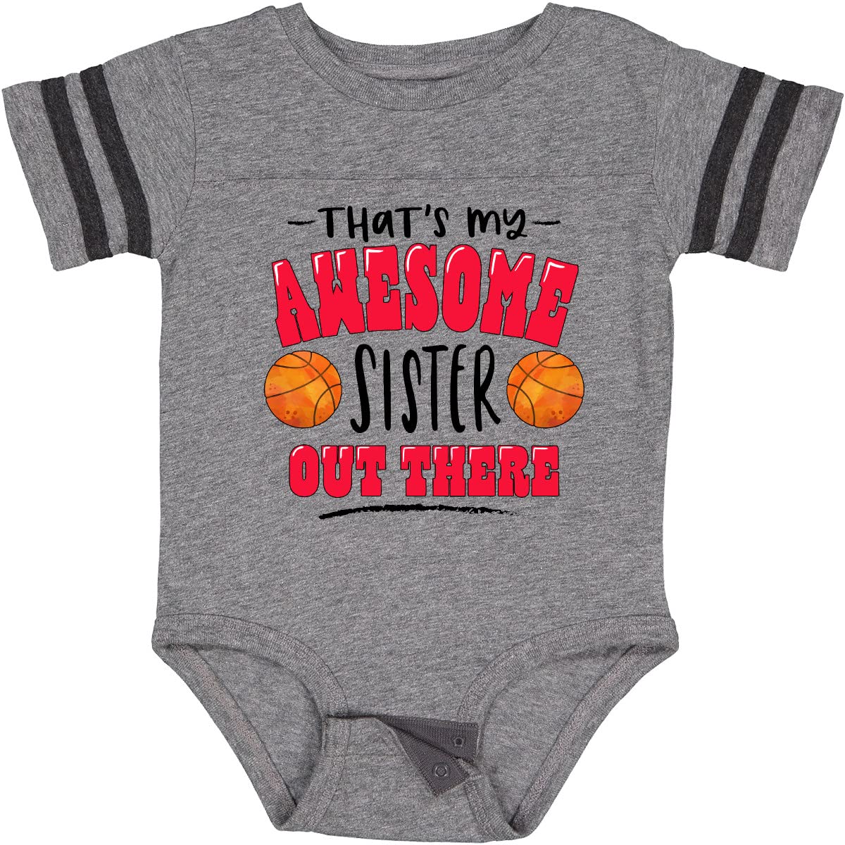 Inktastic Awesome Sister Basketball Baby Bodysuit - Perfect for Game Day