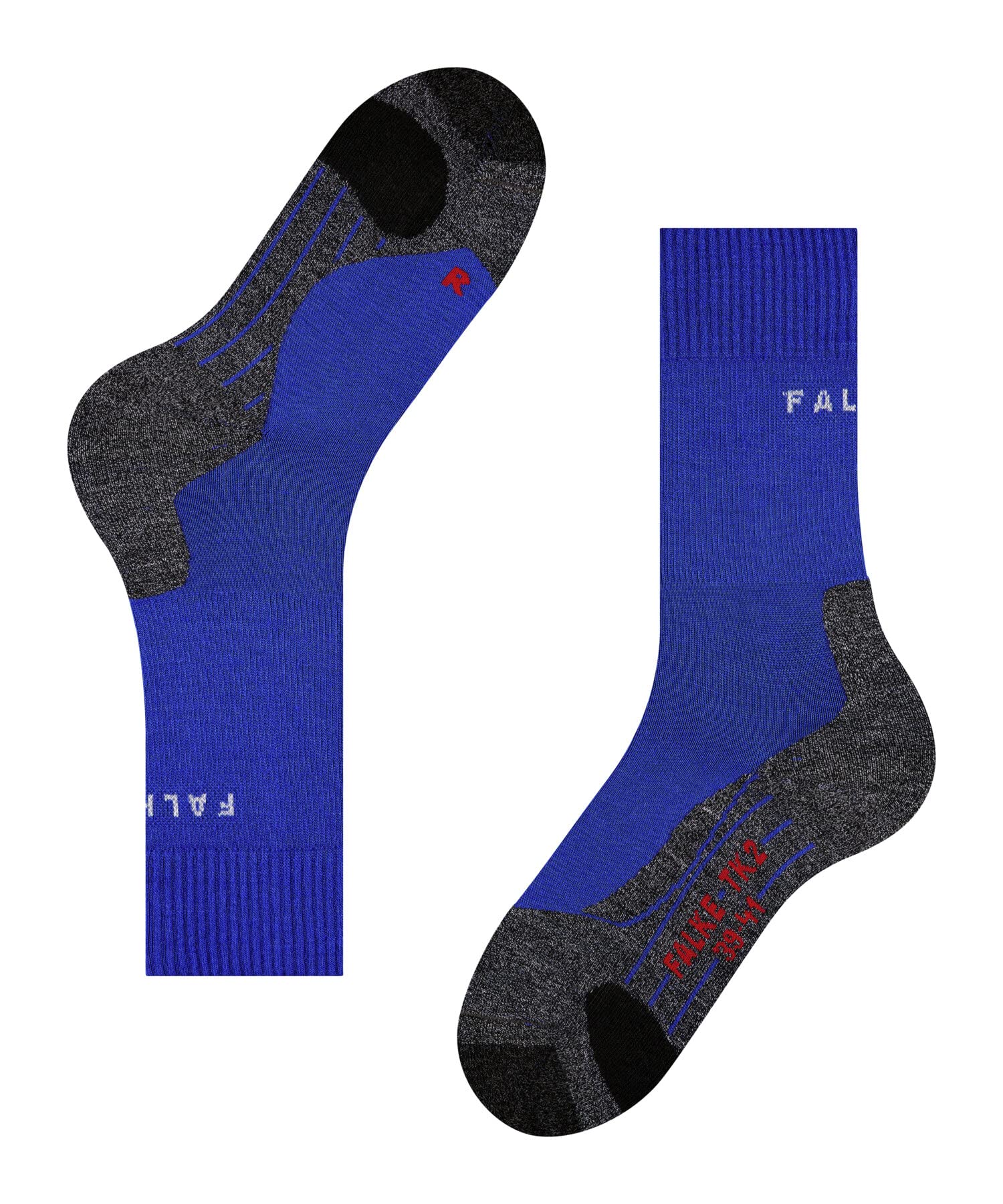 Falke Men's Trekking 2 Hiking Socks - Yves Blue - Large Size - Durable & Comfortable for Outdoor Adventures, Camping & Backpacking
