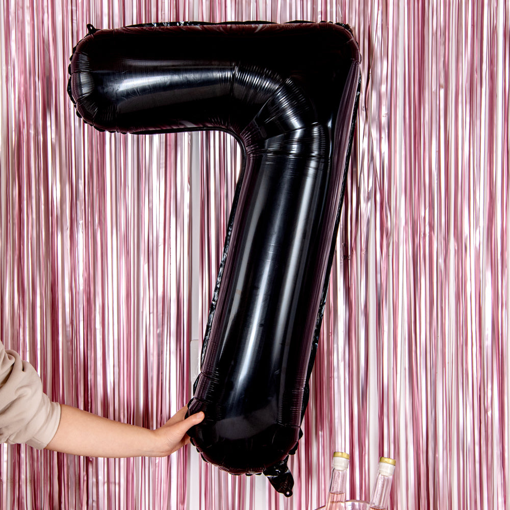 Balloonify Black Mylar Number 7 Balloon - 40 Inch Large Foil Balloon for Birthday Party Decorations (1 Count) - Perfect for Birthday Celebrations, Graduation Parties & Anniversary Decor