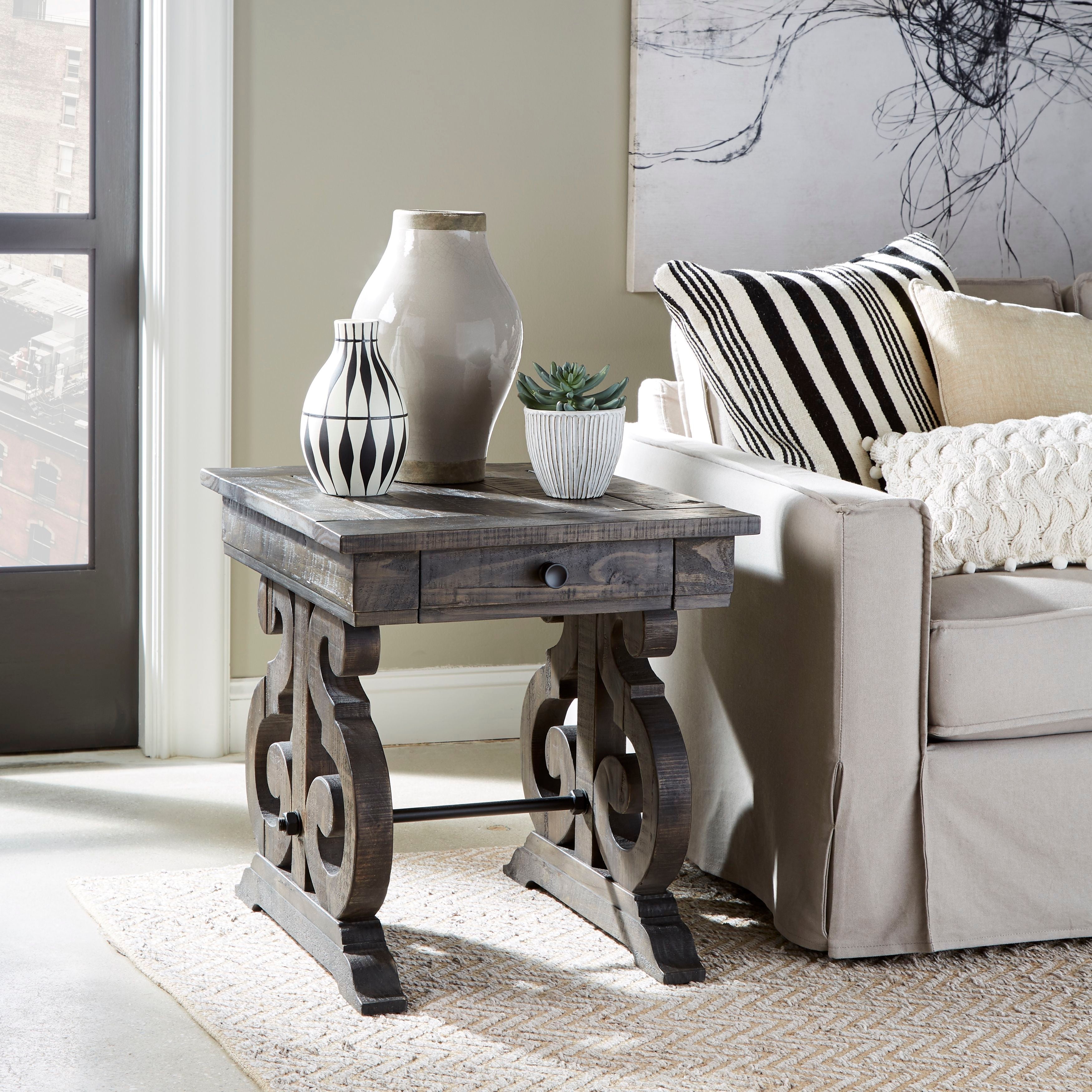 Bellamy Rectangular End Table - Modern Side Table for Living Room, Bedroom & Office - Perfect for Lamps, Books & Decor