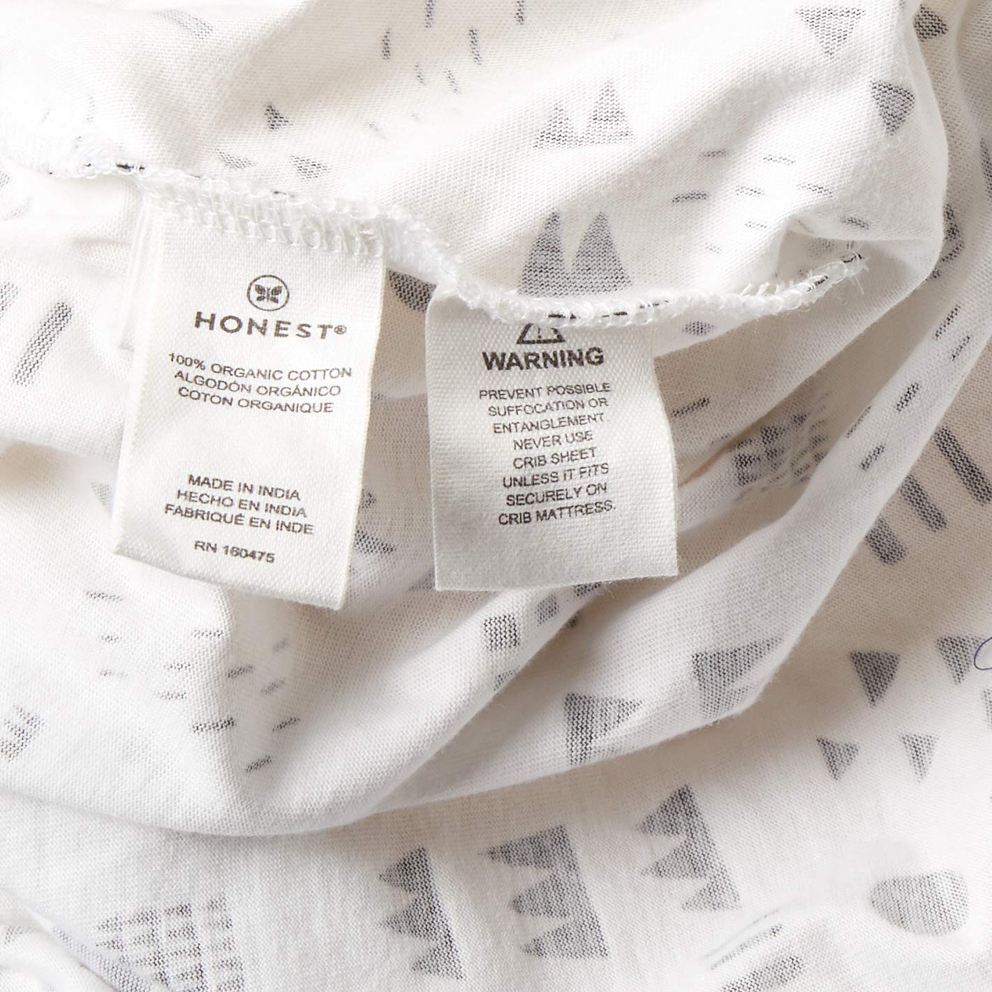 HonestBaby Organic Cotton Changing Pad Cover - Soft, Hypoallergenic & Machine Washable - Pattern Play Design - Perfect for Nursery, Daycare & Travel - One Size Fits All