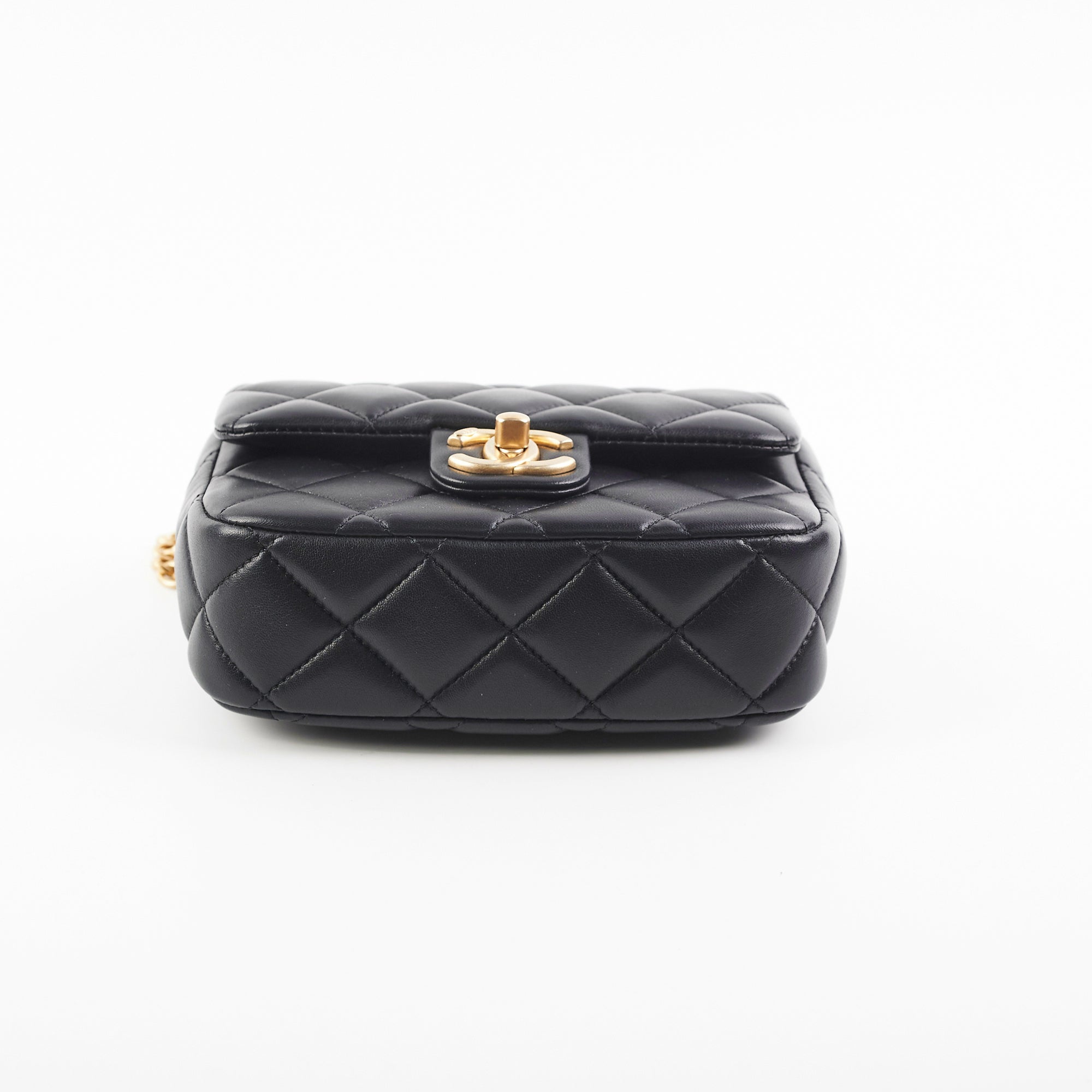 Chanel 23P Mini Square Bag Lambskin Black (Microchip) - Luxury Crossbody Purse for Women, Perfect for Evening Parties & Date Nights