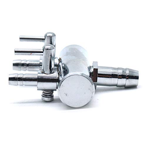 Stainless Steel 2-Way Air Flow Control Valve for Aquarium Fish Tank - Adjustable Air Pump Splitter & Distributor - Perfect for Oxygenation & Multiple Tank Setups