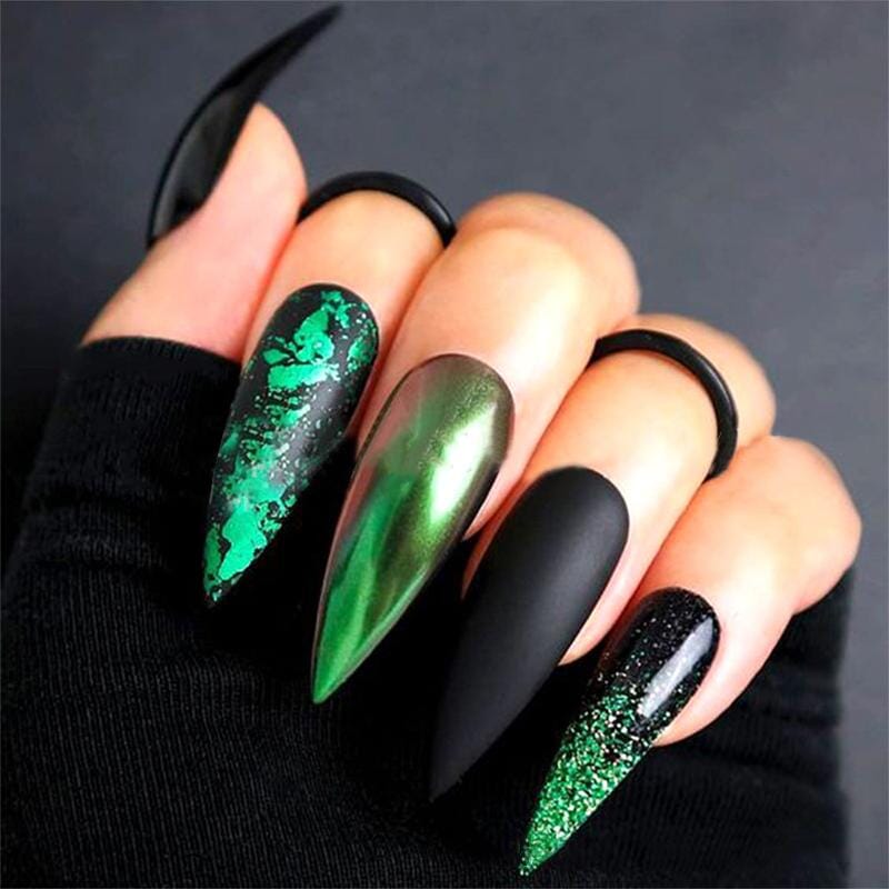 12 Grids Irregular Aluminum Nail Foil for Nail Art - DIY Nail Decoration, Metallic Nail Stickers for Salon & Home Manicure - Perfect for Parties, Weddings & Special Occasions