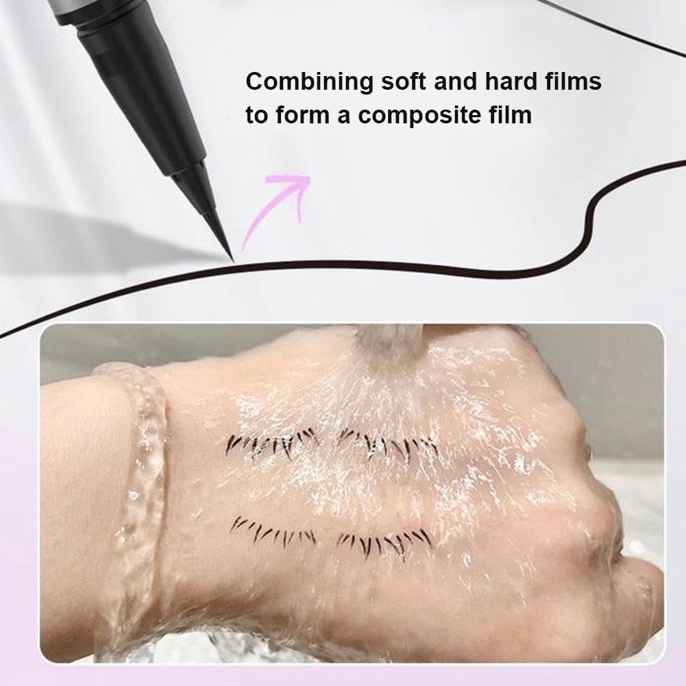 Lower Lash Stamp & Eyeliner Kit - Reusable Silicone Mascara Stamp for Quick Eye Makeup | 2-in-1 Eyelash Extension Tool for Beginners | Perfect for Daily Makeup & Special Occasions