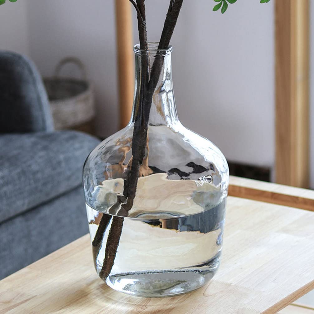 VICASKY Clear Glass Vase for Flowers - Elegant Decorative Floral Holder, Plant Container & Wedding Centerpiece - Perfect for Home Decor, Floral Arrangements, and Special Events