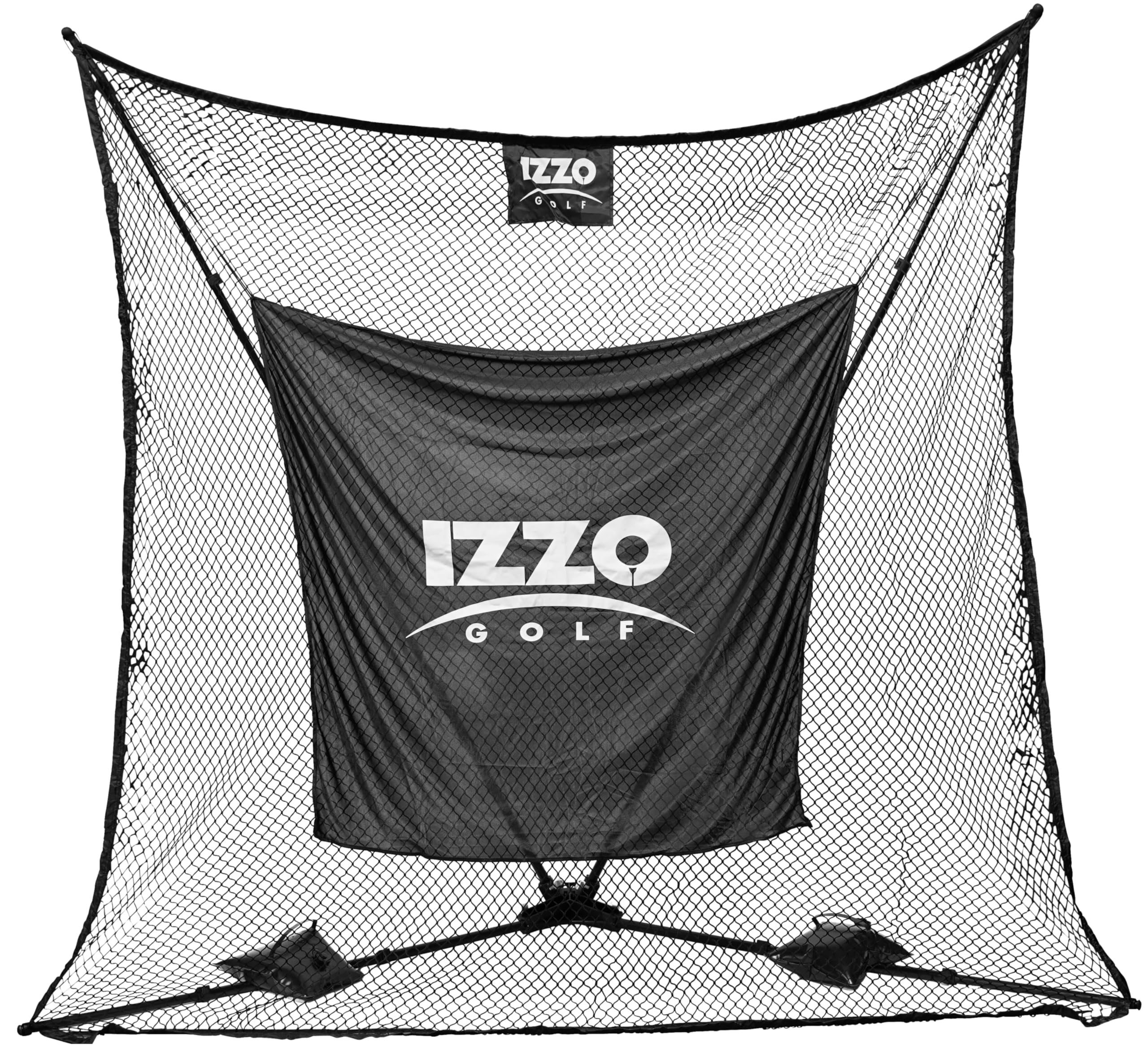 IZZO Golf EZ-UP Practice Hitting Net - Portable & Easy Setup Training Net for Indoor/Outdoor Golf Practice - Perfect for Backyard, Driving Range & Home Use