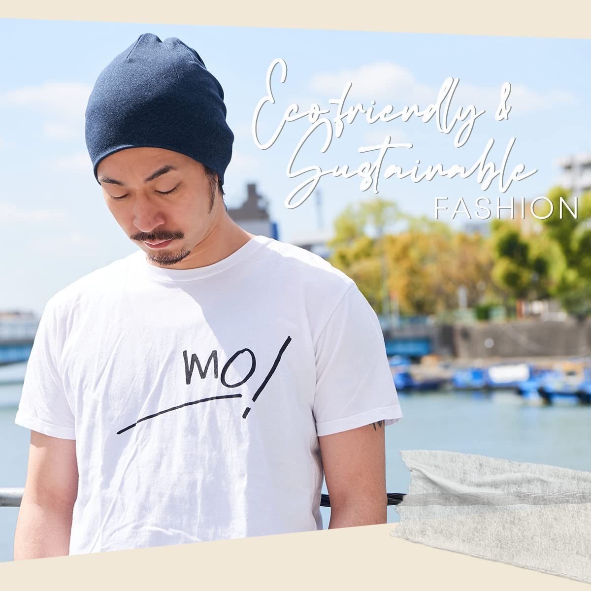 CHARM Men's & Women's Organic Cotton Beanie - Soft Slouchy Knit Winter Hat Made in Japan | Warm Unisex Beanie for Outdoor Activities, Skiing, Hiking & Casual Wear