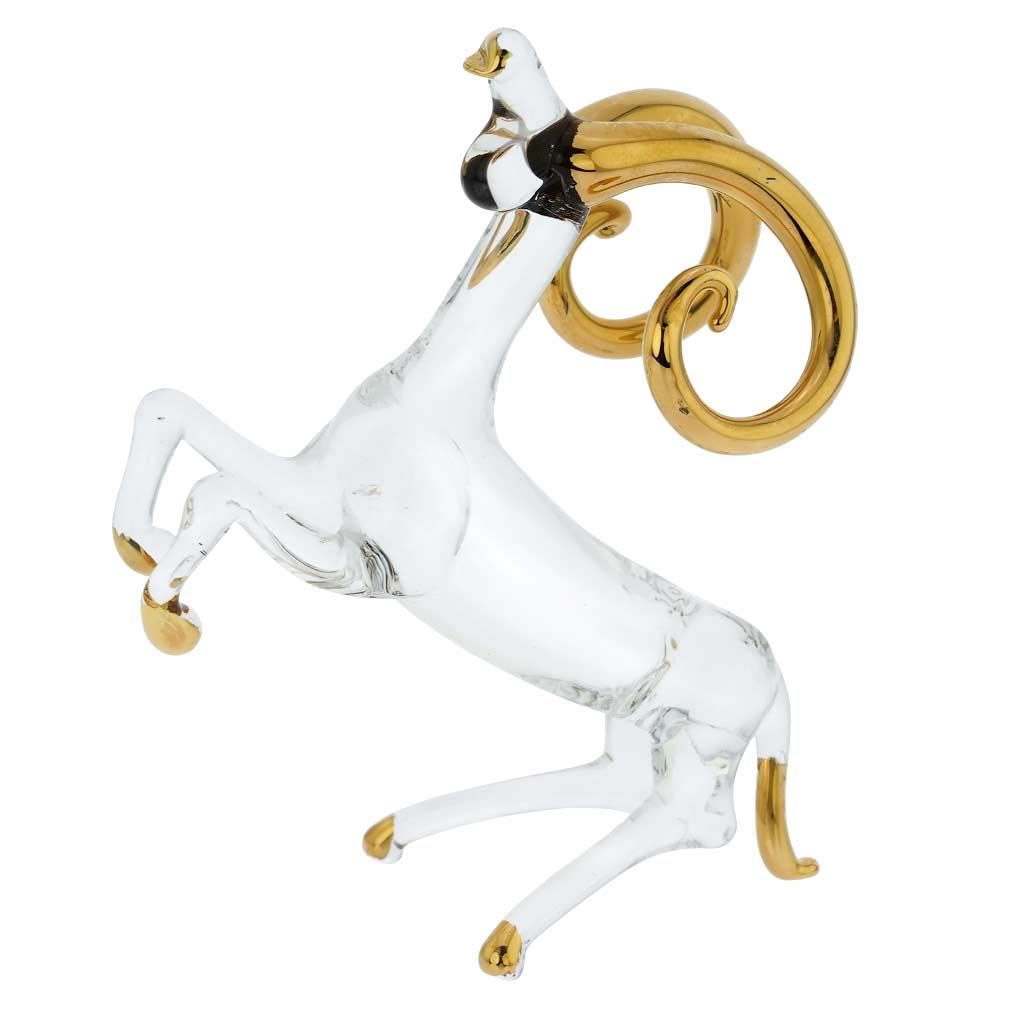 Authentic Murano Glass Aries Zodiac Sign from Venice - Handcrafted Italian Art Glass for Home Decor, Gifts & Astrology Enthusiasts