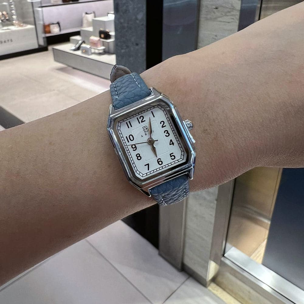 Elegant Analog Blue Leather Strap Women's Watch AB 6111 S BU L - Perfect for Casual Wear, Office & Special Occasions