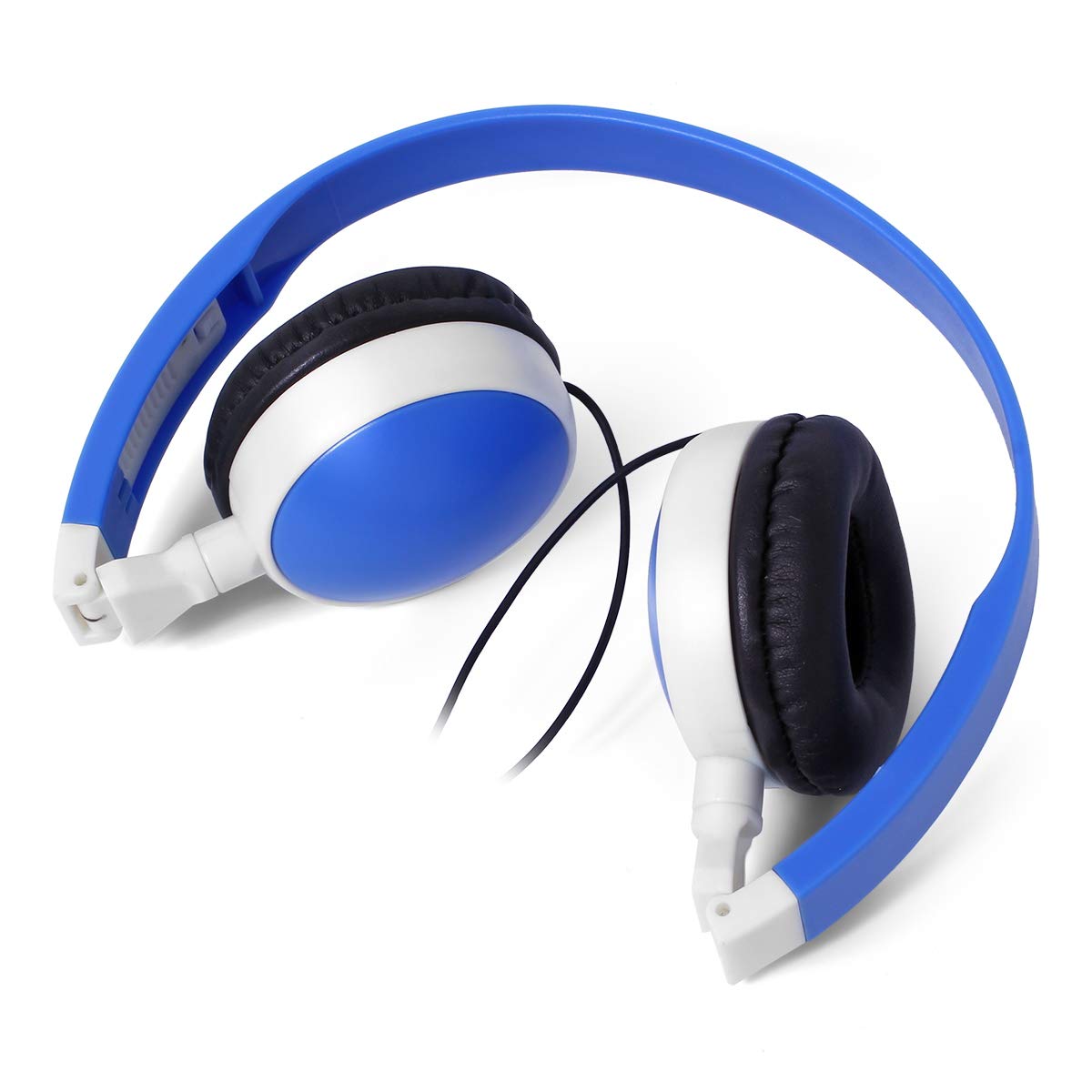 Bulk 10 Pack KW-X10 Foldable Kids Headphones for Classroom, School & Computer Lab - Durable Earbuds for Students, Library, Hospital, Museum, Testing Center & Hotel Use - Wholesale Headphones in Bulk for Education & Public Spaces