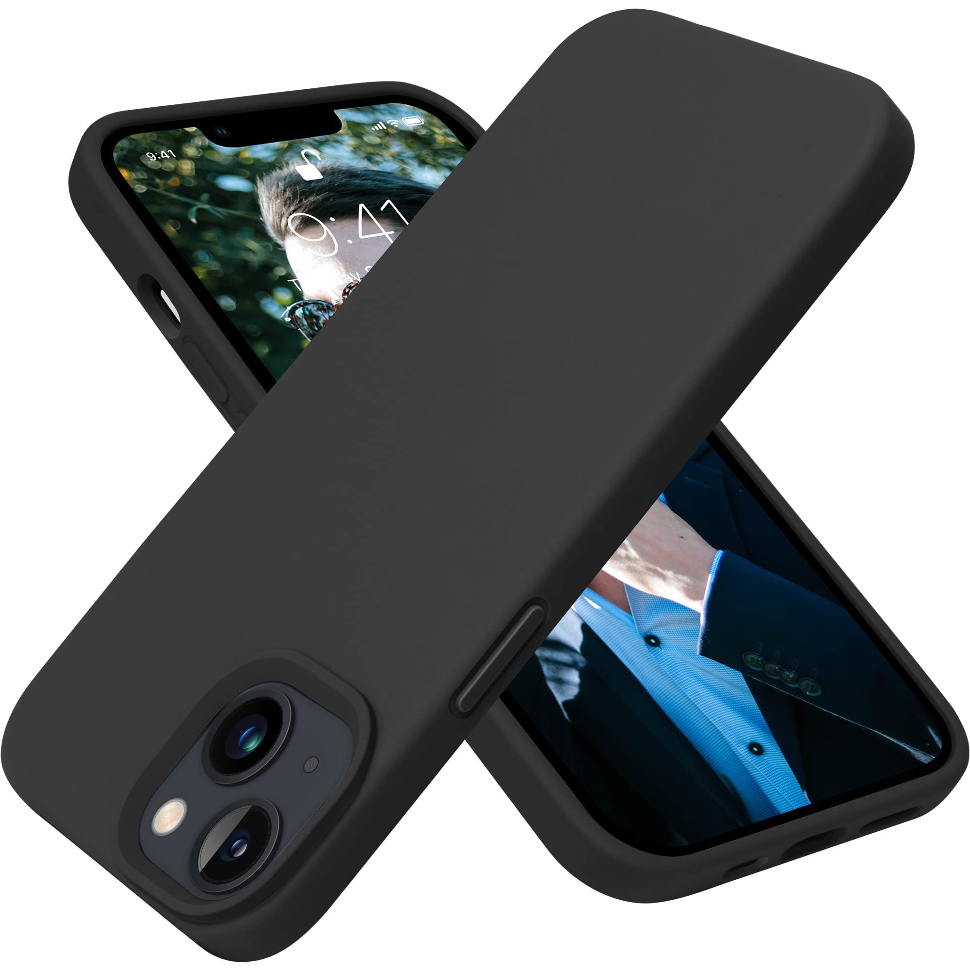 OTOFLY Shockproof Slim Silicone Phone Case for iPhone 13 (6.1 Inch) - Black | Ultra Thin Protective Cover with Non-Slip Grip | Perfect for Everyday Use, Travel & Outdoor Activities