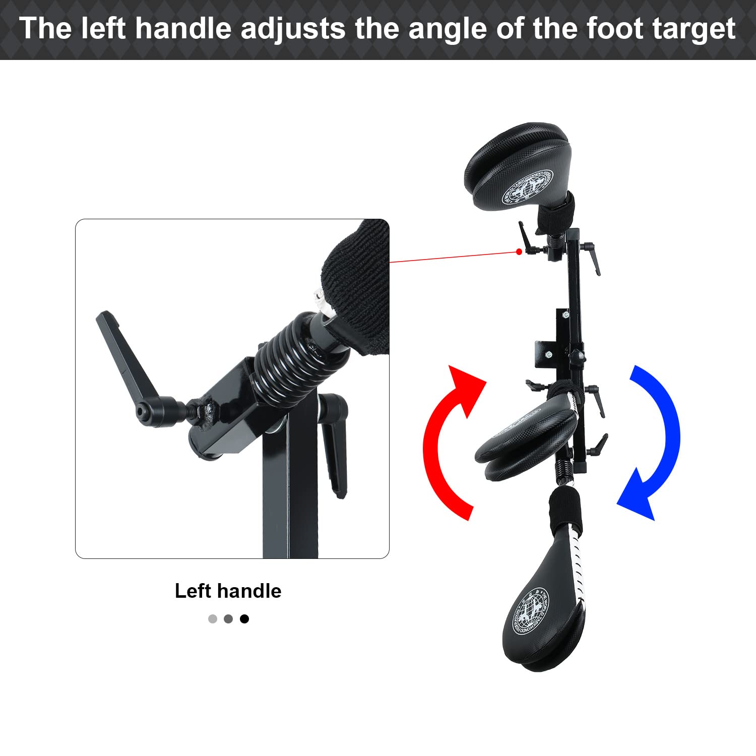 SYNTECSO 3-Pack Taekwondo Kick Pads with Wall Mount - Hands-Free Striking Targets for Karate, Kickboxing & Martial Arts Training - Perfect for Dojo, Home Gym & Combat Sports Practice