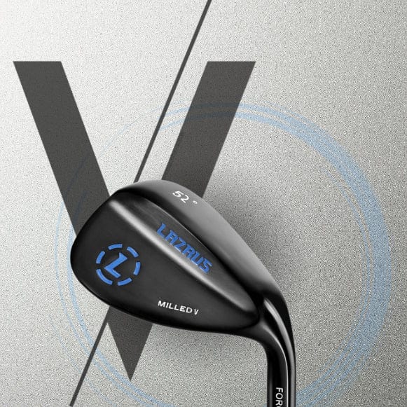 Lazrus Premium Milled V Wedges Golf Club Set - 52°, 56°, 60° Loft - Forged Wedges for Short Game & Bunker Shots - Perfect for Golfers Seeking Precision & Spin Control on the Course