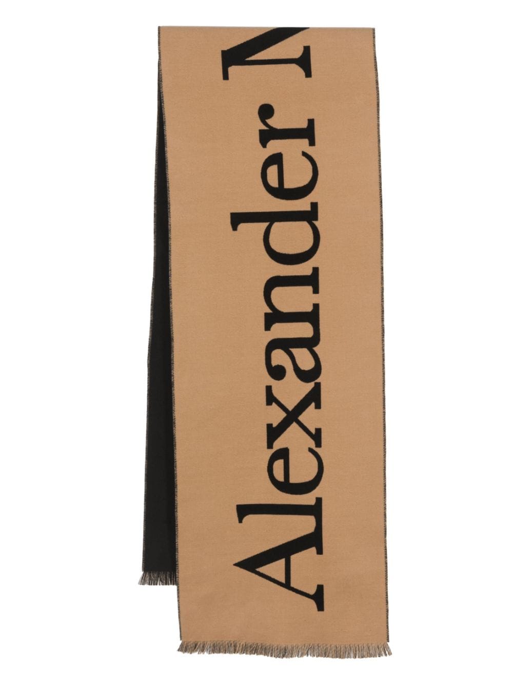 Alexander McQueen Luxury Cashmere Beige Scarf - Soft & Warm Winter Accessory for Women & Men - Perfect for Cold Weather, Travel & Gift Giving