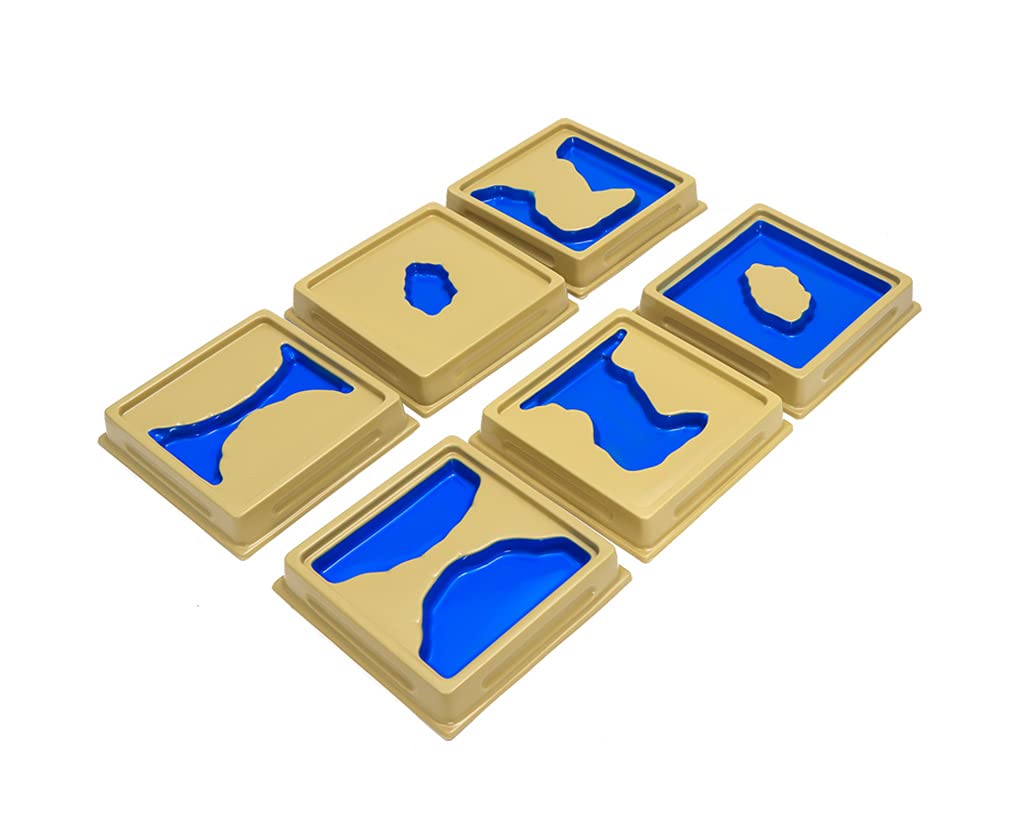 Montessori Geography Water and Land Model - Educational Teaching Aid for Kids, Terrain Features Learning Toy for Kindergarten & Homeschooling - Perfect for Classroom Activities & Homeschool Geography Lessons
