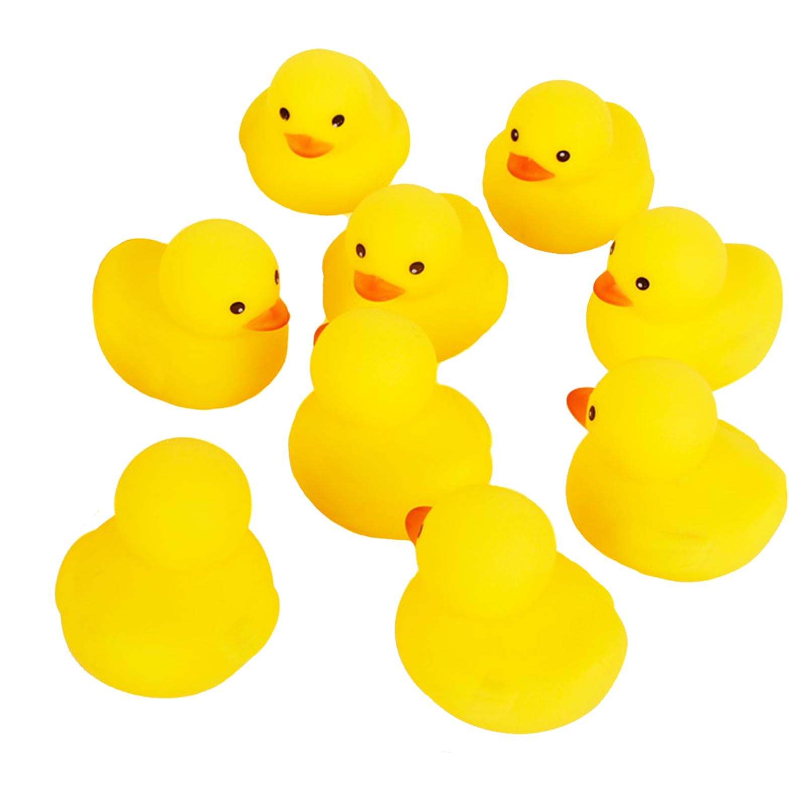 10PCS Mini Rubber Duck Toys - Squeaky & Floating Bath Ducks for Toddlers, Boys & Girls (2.2