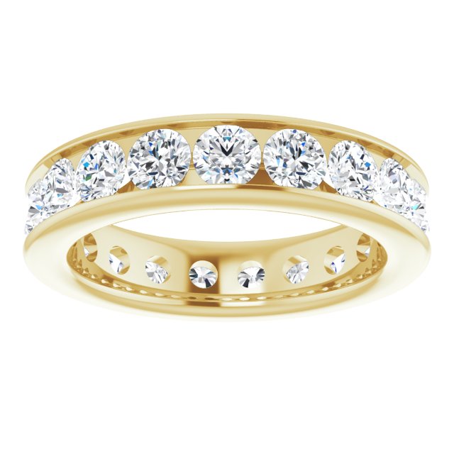3.23 Carat Round Diamond Eternity Band - Channel Set Wedding Ring for Women, Perfect for Anniversaries, Engagements & Special Occasions