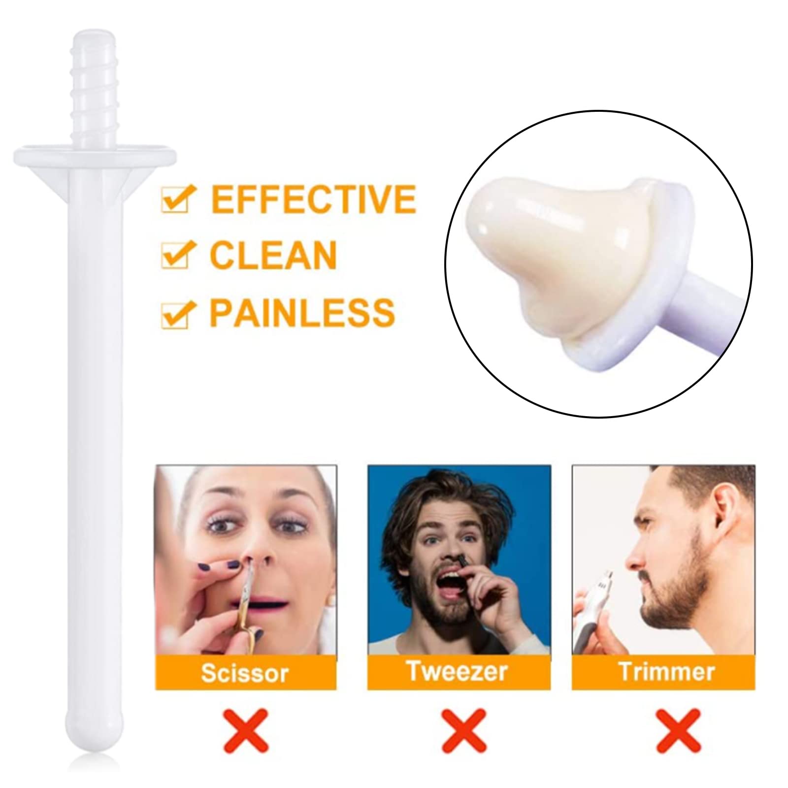 50 Pcs Nose Wax Sticks for Hair Removal - Plastic Nose Wax Applicators for Cleaning Nostrils & Removing Nose Hair - Perfect for Personal Grooming & Salon Use