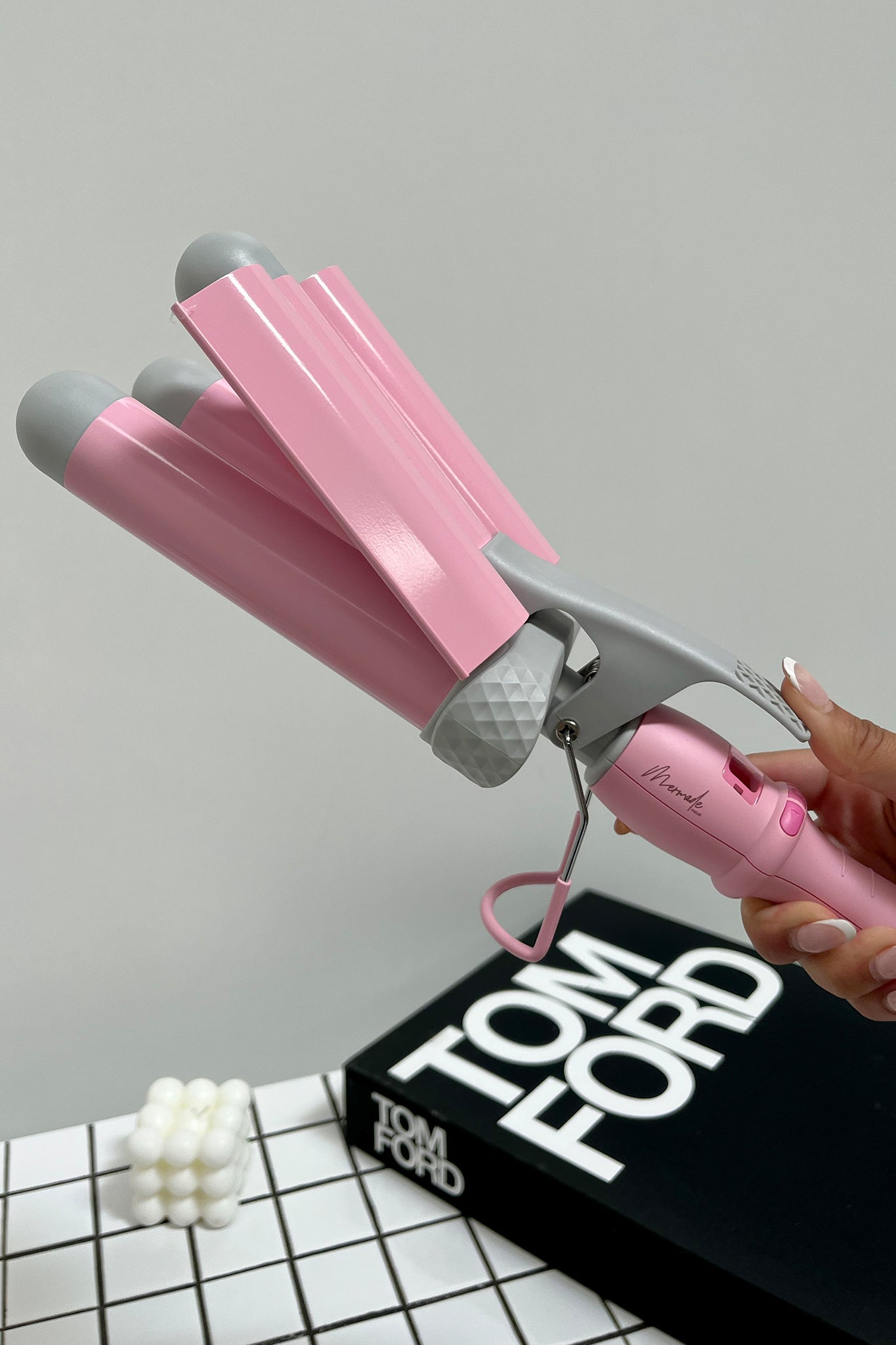 Mermade Pro Hair Waver - 32MM Pink Curling Iron for Beach Waves & Loose Curls | Perfect for Styling, Parties & Everyday Wear