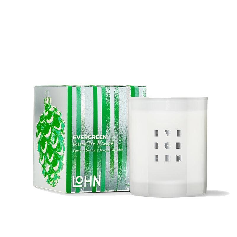 Evergreen Scented Candle - Balsam Fir & Cedar Aromatherapy for Relaxation, Holiday Decor & Cozy Home Ambience