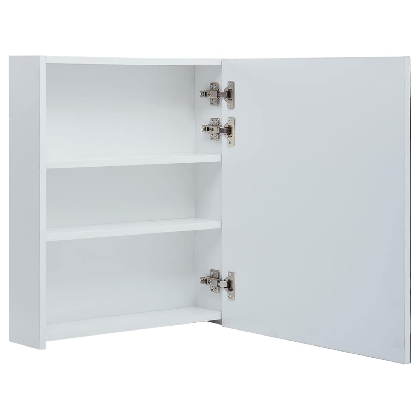 Tidyard LED Bathroom Mirror Cabinet with Shelves - Wall Mounted Storage Cabinet for Bathroom, Living Room & Bedroom - MDF Home Furniture 19.7