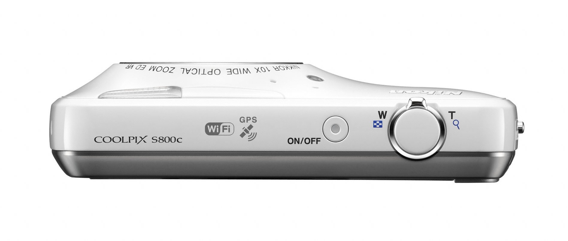 Nikon COOLPIX S800c 16MP Digital Camera with Wi-Fi & Android OS - White (International Version) - Perfect for Travel Photography & Vlogging