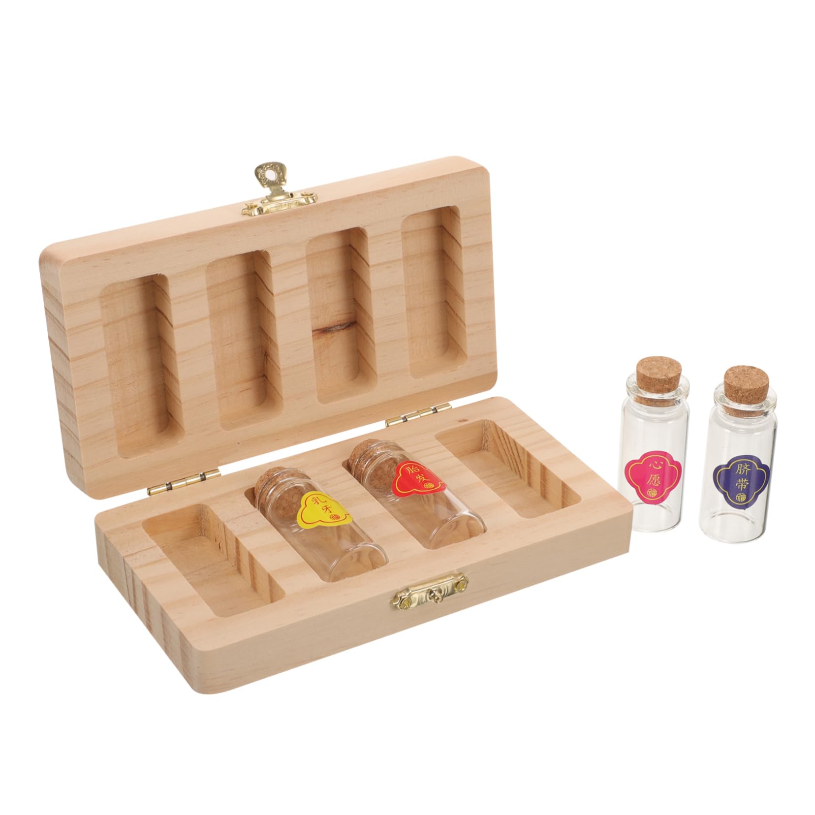 HAPINARY Wooden Tooth Box Set - Teeth Container & Storage Holder for Baby Teeth, Dentist Visit, Travel - Natural Wood Tooth Saver Case for Kids & Adults