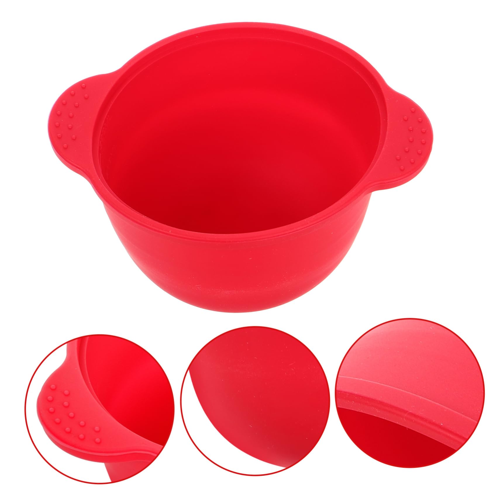 Professional Silicone Wax Warmer Pot for Hair Removal - Red Wax Melting Bowl with Inner Insert, Replacement Wax Heater for Salon & Home Use - Perfect for Eyebrows, Legs, Bikini Line & Facial Hair Removal