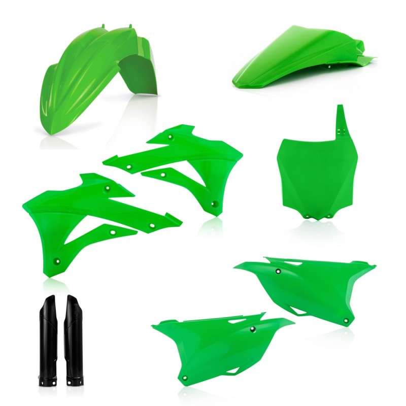 Acerbis 14-21 Kawasaki KX85/KX100 Full Plastic Kit - OEM Style Replacement for Dirt Bike - Perfect for Motocross Racing & Off-Road Trail Riding