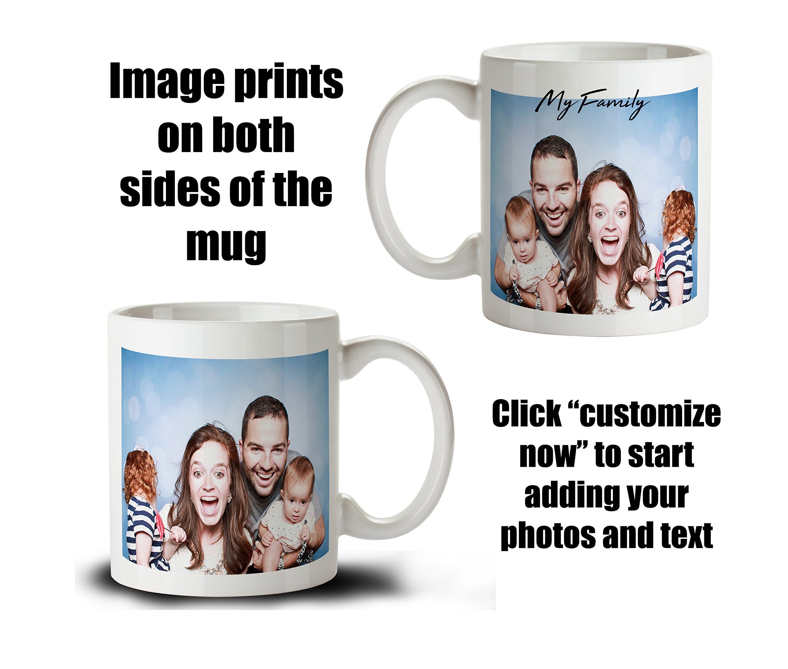 Custom Personalized Coffee Mug 11oz - Print Your Pet Photo on Ceramic Cup for Home, Office & Gifts | Unique Customized Drinkware for Coffee, Tea & Hot Beverages