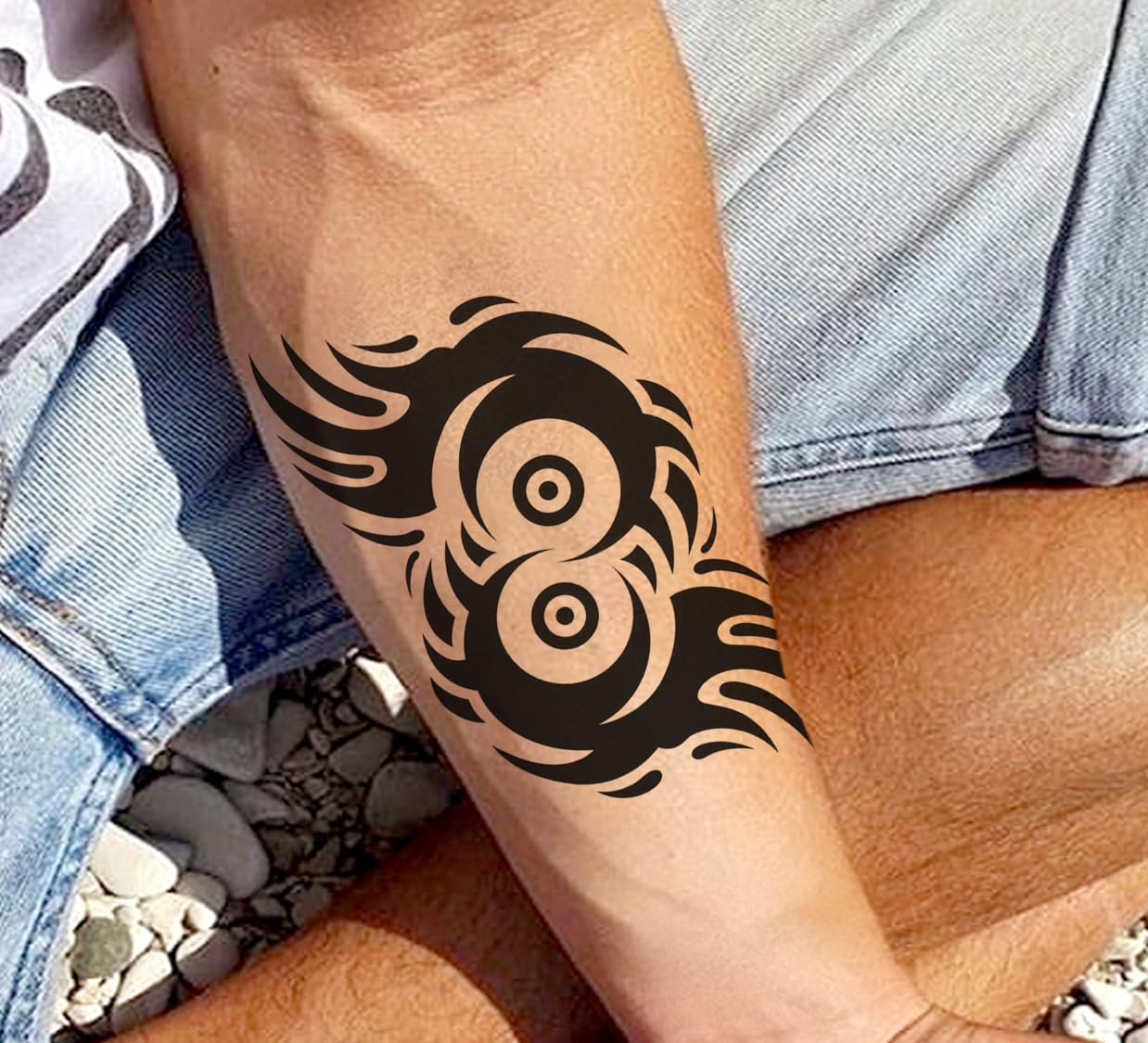 Waterproof Temporary Tattoo Stickers for Adults & Kids - 3D Realistic Flowers, Butterflies, Stars, Angels & Wolf Designs (19x12cm) | Perfect for Parties, Halloween Costumes & Body Art