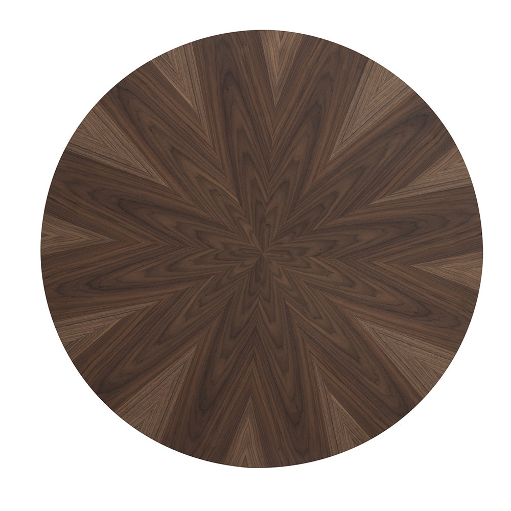 OKARA 47 Inch Round Dining Table - Solid Walnut Wood - Perfect for Kitchen, Dining Room & Small Spaces