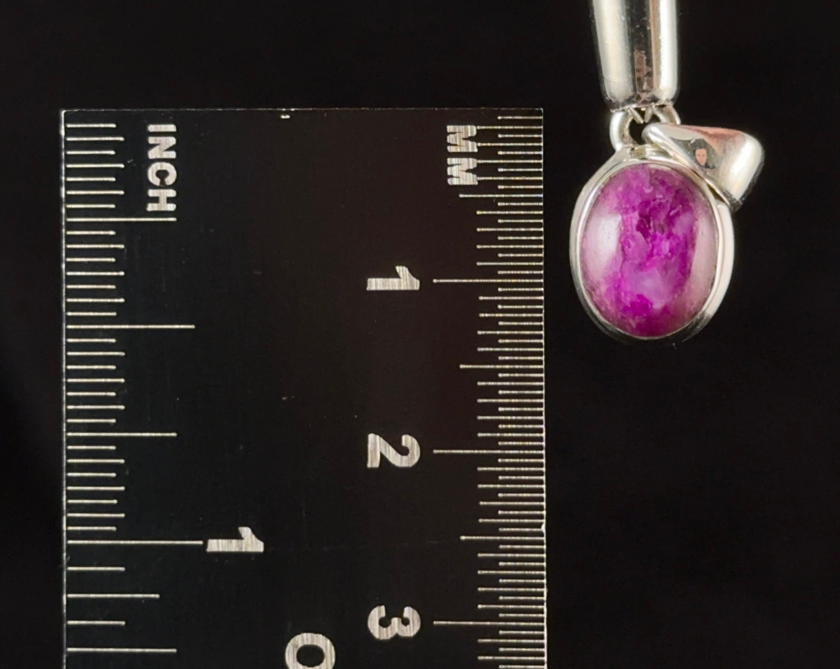 Genuine Pink Sugilite Crystal Pendant Necklace - Sterling Silver Oval Cabochon Healing Stone Jewelry for Women - Perfect for Meditation, Energy Healing & Spiritual Gifts