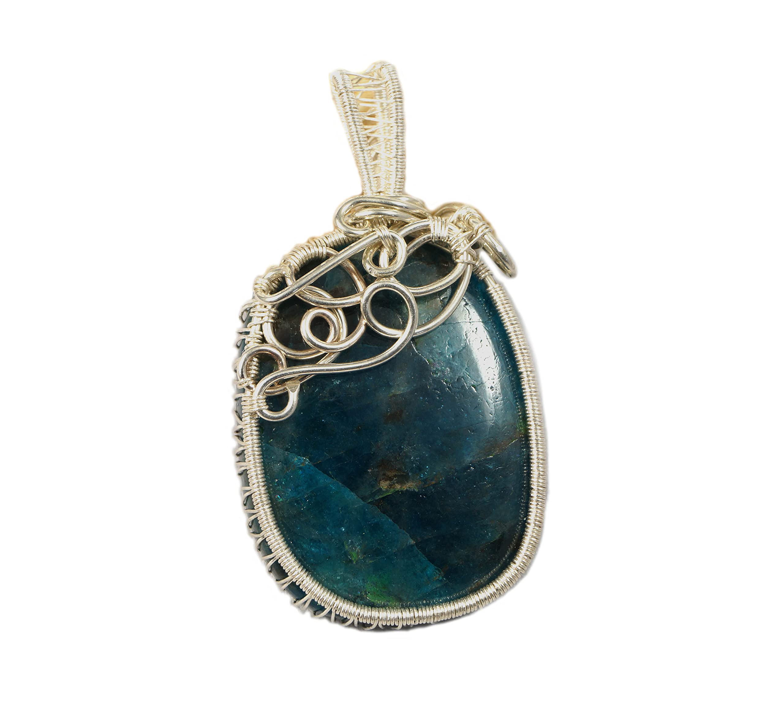 Blue Apatite Sterling Silver Pendant - Handcrafted Artisan Jewelry for Women, Gift for Her & Mom | No Chain Included | Perfect for Birthdays, Anniversaries & Special Occasions